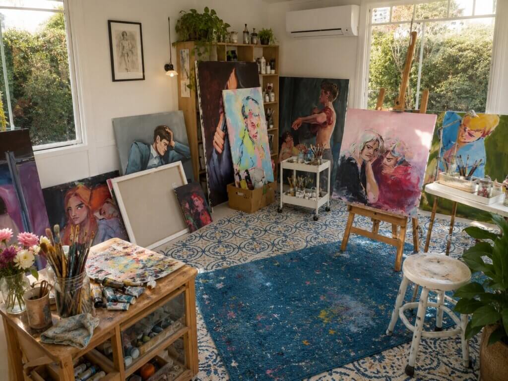 Innenansicht eines individuellen WOGA Garten-Ateliers aus Holz